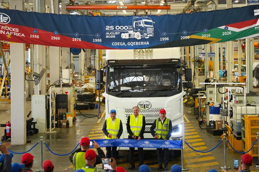 FAW Trucks Southern Africa celebrates its 25 000th locally manufactured truck